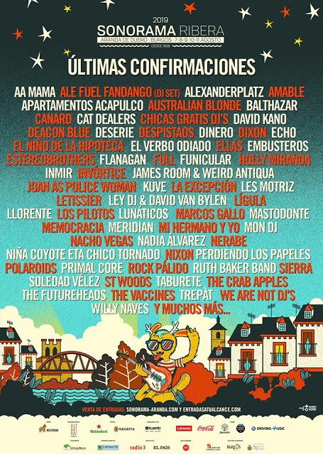 Sonorama 2019 cierra cartel con The Vaccines, Deacon Blue, Nacho Vegas, Taburete, Joan As Police Woman, The Futureheads, La Excepción...