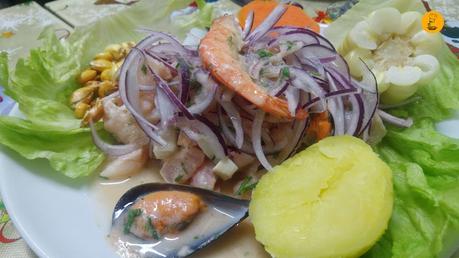 Ceviche mixto en Norky´s Vallecas, cocina peruana Vallecas, restaurantes peruanos Vallecas, Norky´s Sierra de Cameros