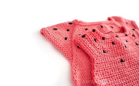 Cómo hacer un pelele de crochet Sandía DIY- Tutorial y Patrón