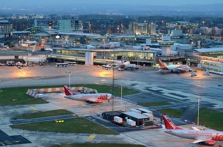 Vista de las pistas Aeropuerto de Manchester