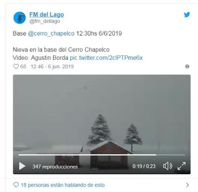 VIDEO: Nieva con intensidad en Chapelco