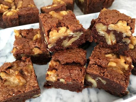 Brownies sin gluten con nueces