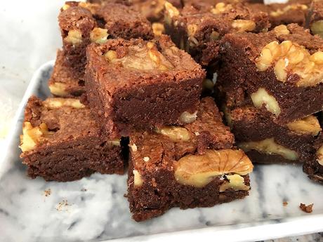 Brownies sin gluten con nueces