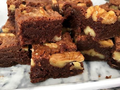 Brownies sin gluten con nueces