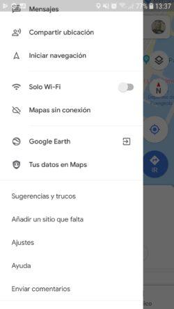 Activar velocimetro en Google Maps