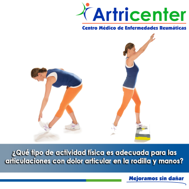 Artricenter: ¿Qué tipo de actividad física es adecuada para las articulaciones con dolor articular en la rodilla y manos?