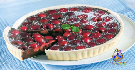Tarta de Cerezas y Chocolate