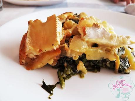 GRATEN DE ESPINACAS, PATATAS Y QUESO CAMEMBERT GRATEN DE ESPINACAS, PATATAS Y QUESO CAMEMBERT