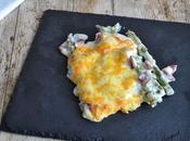 Espárragos jamón ibérico gratinados horno