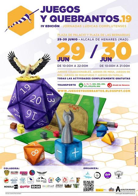 Juegos & Quebrantos 2019: 29 y 30 de Junio en Alcalá de Henares