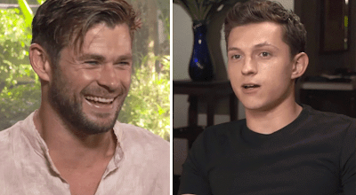 Chris Hemsworth y Tom Holland se entrevistan Chris Hemsworth y Tom Holland se entrevistan