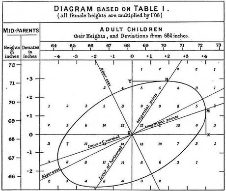 Galton's_correlation_diagram_1875 El matemático que quiso medir la inteligencia