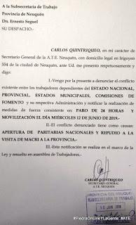 Paro provincial de ATE con movilización