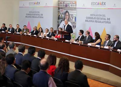 INSTALA ALFREDO DEL MAZO CONSEJO ESTATAL DE MEJORA REGULATORIA PARA SIMPLIFICAR Y FOMENTAR LA APERTURA DE NEGOCIOS EN EL EDOMÉX