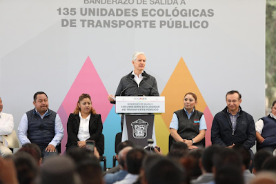 DESTACA ALFREDO DEL MAZO QUE MÁS DE 9 MIL 400 UNIDADES DE TRANSPORTE PÚBLICO CUENTAN CON EQUIPO DE SEGURIDAD Y TECNOLOGÍA AMIGABLE CON EL AMBIENTE