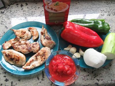Ingredientes Canelones de pollo y verduras Thermomix