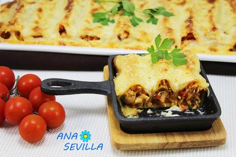Canelones de pollo y verduras Thermomix Canelones de pollo y verduras Thermomix