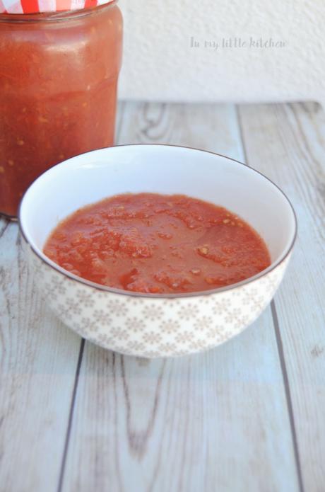 Salsa de tomate en crockpot