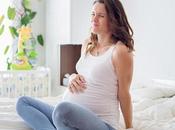Distensión hinchazón abdominal durante embarazo