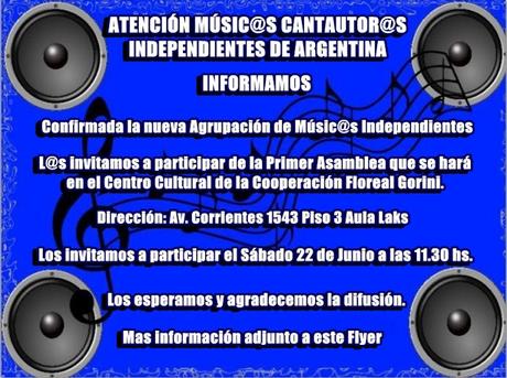 Invitación a la Agrupación de Músicos Independientes Invitación a la Agrupación de Músicos Independientes