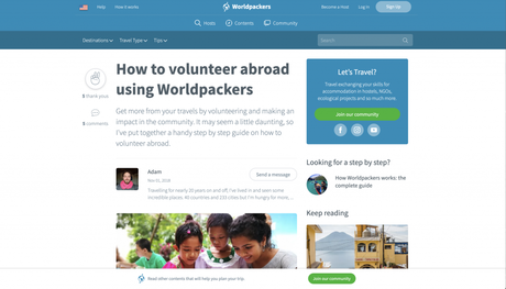 ▷ Voluntariado en el extranjero con el programa de impacto social de Worldpackers Volunteer-with-Worldpackers-1024x586 ▷ Voluntariado en el extranjero con el programa de impacto social de Worldpackers