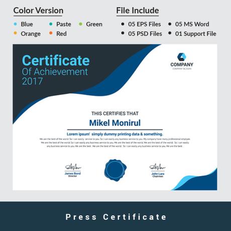 Press Certificate Template