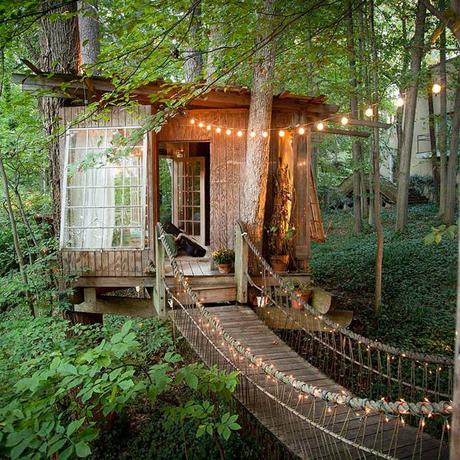 treehouse-atlanta-georgia-fairy-lights-2 ▷ Las casas del árbol más frescas para quedarse en todo el mundo