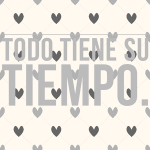 TODO TIENE SU TIEMPO.