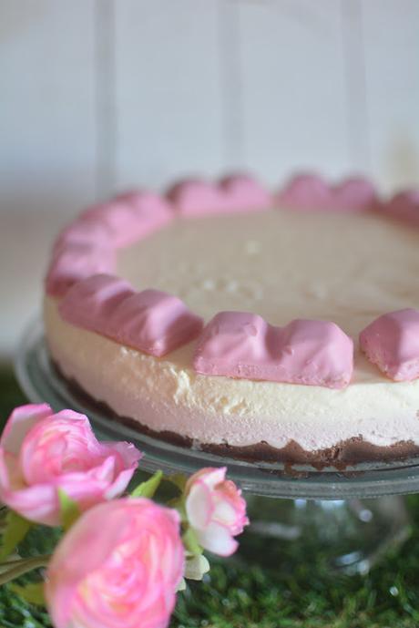 Cheesecake con mascarpone de frambuesa y vainilla Cheesecake con mascarpone de frambuesa y vainilla