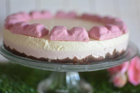 Cheesecake con mascarpone de frambuesa y vainilla Cheesecake con mascarpone de frambuesa y vainilla