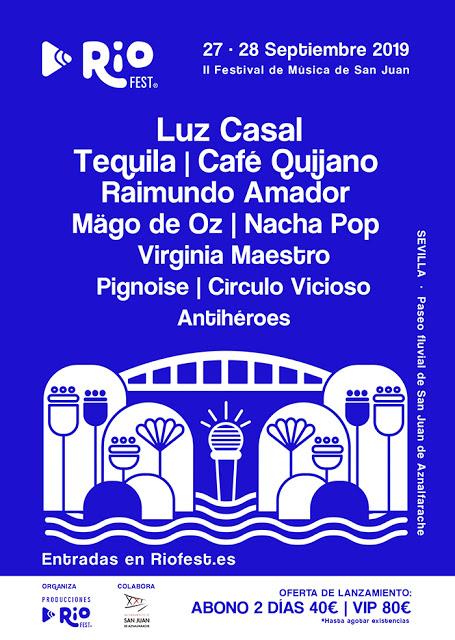 Riofest 2019: Luz Casal, Mägo de Oz, Tequila, Café Quijano, Raimundo Amador, Nacha Pop, Virginia Maestro, Pignoise...