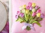 Aprende cómo hacer cojines bordados flores listón