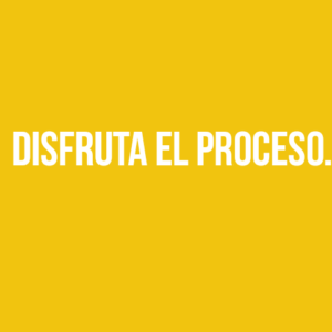 DISFRUTA EL PROCESO.