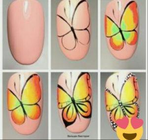 Mariposas en Uñas Paso a Paso