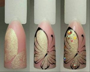 Mariposas en Uñas Paso a Paso