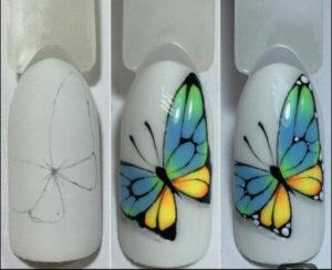 Mariposas en Uñas Paso a Paso