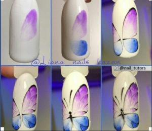 Mariposas en Uñas Paso a Paso