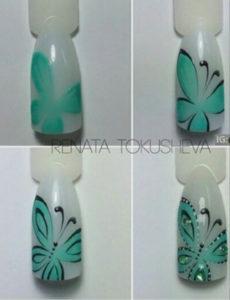 Mariposas en Uñas Paso a Paso