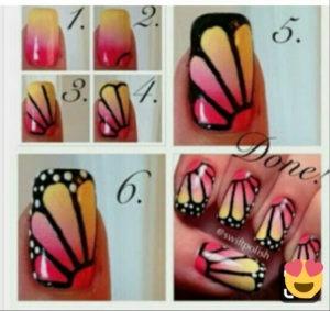 Mariposas en Uñas Paso a Paso