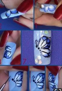 Mariposas en Uñas Paso a Paso