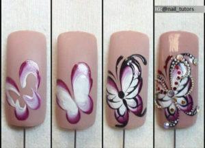 Mariposas en Uñas Paso a Paso