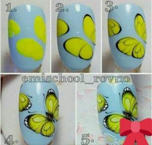 Mariposas en Uñas Paso a Paso