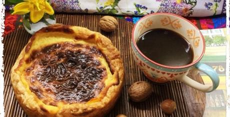 Flan parisién con mermelada de cereza