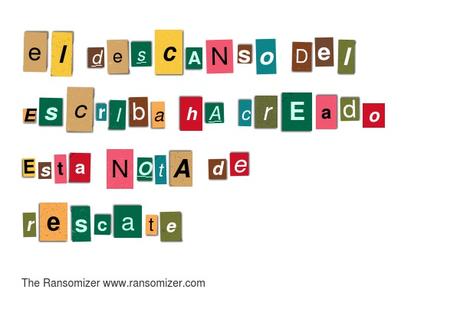 Notas y carteles de rescate: editables, on-line, fuentes...