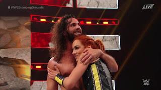 Resultados WWE Stomping Grounds Becky Lynch  ayuda su novio Seht Rollins