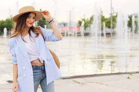 Look con blazer de rayas Look con blazer de rayas