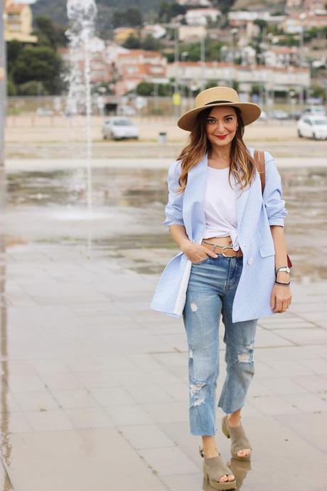 Look con blazer de rayas Look con blazer de rayas