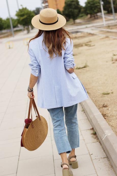 Look con blazer de rayas Look con blazer de rayas