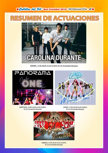 Fiestas de San Cristobal 2019 en Cubillos del Sil. Programa de actividades