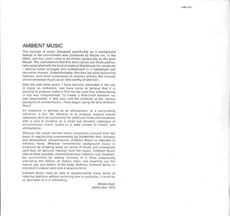 Brian Eno: Música Para Aeropuertos